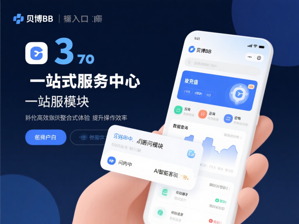 3.&nbsp;一站式服务中心
从充值、咨询到数据查询，贝